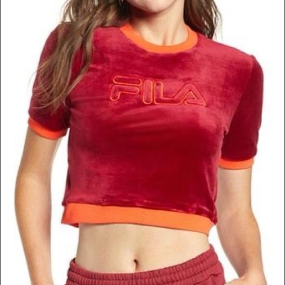 Fila Emiliana Velour Ringer Tee - Picture 4 of 4